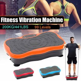 Steppers 200KG Exercise Fitness Slim Vibration Machine Trainer Plate Platform Body Shaper 99 Speed Levels with Resistance Bands 231214