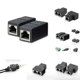 New Laptop Adapters Chargers 1pcs 2022 New RJ45 1 To 1/2 LAN Ethernet Network Cable Female Splitter Adapter Connector Splitter Extender Plug Network Tee Head