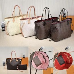 Women Handbag Brown Flower Tote Bags Shopping Bag Shoulder Crossbody Purse Fashion Genuine Leather Large Capacity Classic Letter C327i