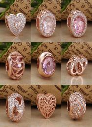 18CT Rose Gold Plated Over 925 Sterling Silver Charm Bead Fits European Jewellery Bracelets and Necklaces5875398