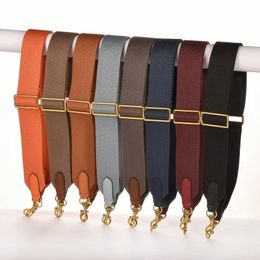 Bag Parts Accessories Solid Colour Bag Strap Designer 5cm Wide Canvas Fabric Strap Messenger Shoulder Bag Belt In Cowskin Leather Bag Parts Adjustable 231215