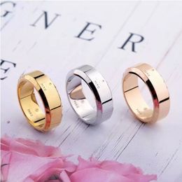 classic Band Rings ring titanium steel gold ring men's women's letter silver rose designer luxury gift girlfriend wedding jewelry not fade