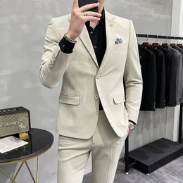 Men's Suits Blazers 29 Color Blazer Pants Formal Business Office Mens Casual Suit Groom wedding dress party stage performance tuxedo Jacket Trousers 231214