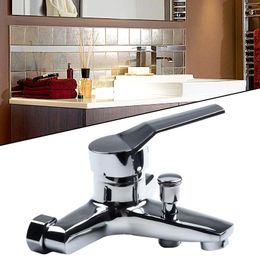 Bathroom Sink Faucets Basin Wall Mounted Cold Water Dual Spout Mixer Tap Zinc Alloy Shower Accessories