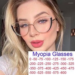 Sunglasses Sexy Cat Eye Computer Glasses For Women Optical Eyeglasses Anti Blue Light Nearsighted Myopia 0 -1 -2