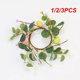 Decorative Flowers 1/2/3PCS Easter Egg Eucalyptus Garland Simulation Spring Plant Wreath Kids Favours Happy Party Gift Home