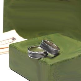Rings with doube leeter in sliver Men Women Unisex Ghost Designer Rings Jewellery Sliver Color300F