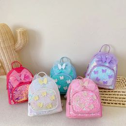 Backpacks Ling Kids backpack princess bag girls school bag butterfly baby kindergarten backpack childrens shoulder bag childrens gift 231214