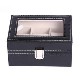 fashion PU Leather Watch Boxes 2 3 5 6 10 12 20 24 Grids Watch Storage Organiser Box Display Watch Case203g