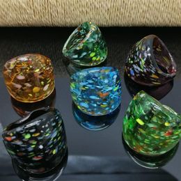 whole 6pcs spot lampwork glass murano ring fashion murano ring 1719mm2493
