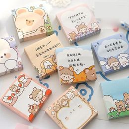 Pcs/lot Cartoon Bear Girl Memo Pad Sticky Notes Cute N Times Stationery Label Notepad Bookmark Post School Supplies