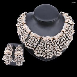 Necklace Earrings Set OEOEOS Bridal Jewellery For Brides Crystal Sets Wedding Party Bridesmaid Costume Accessories Women