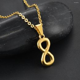 Pendant Necklaces Infinity Symbol Charm Stainless Steel Geometric 8 Shape Necklace Jewellery Gift For Girls Women