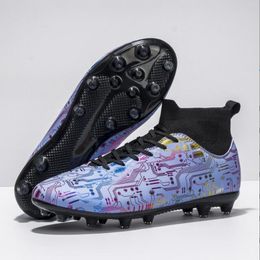 Oversized Youth Adult Professional AG Football Shoes Outdoor Grass Training Anti Slip Football Footwear Professional Sneaker