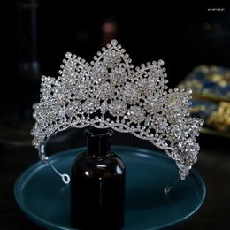 Hair Clips Bridal Tiara Rhinestone Wedding Crown Accessories Women Luxury Korea Bride Diadem Headdress Headband Party Headwear Jewelr