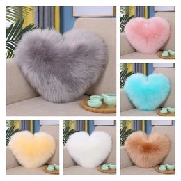 Pillow Case Practical PP Cotton Wrinkle Resistant Heart Shaped Fluffy Sofa Cushion Case for Nursery Room Plush Pillow Sofa Cushion 231214