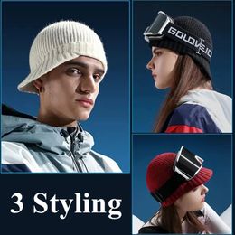 Cycling Caps Masks Winter Men Knit Ski Cap Windproof Warm Unisex Cold Weather Hat Women Outdoor Thermal Sports Beanie for 231215