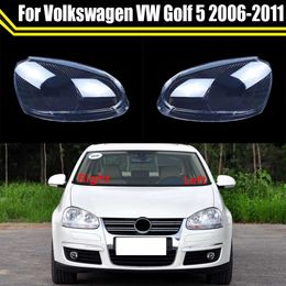 Auto Head Lamp Light Case for VW Golf 5 2006-2011 Car Headlight Cover Lampshade Glass Lampcover Caps Headlamp Shell