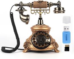 Retro Audio Guestbook Phone Recorder a Great Addition to Any Special Occasions - Wedding Idea Alternative Guestbook Telephone for Wedding Party (Golden Copper)