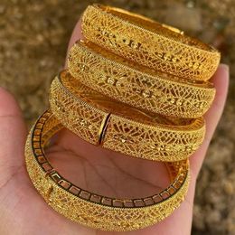 Bangle Ethiopian Bracelets Habesha 24k Gold Colour Saudi Arabic Dubai Bangles For Women Wedding Jewellery African Gifts280k