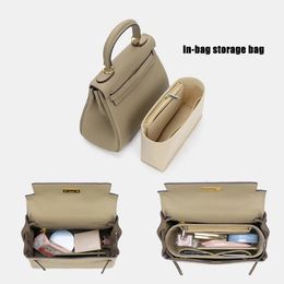 Cosmetic Bags Cases Storage Bag liner High Quality Felt Cloth Cosmetic Bag Support Type Shockproof Female Bag Makeup Lined Bag Insert Organisers 231215