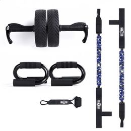 Ab Rollers AB Abdominal Roller with Resistance bands Exercise Exerciser Fitness Trainer Wheel 231214