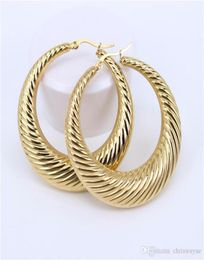 New Fashion Big Round Hoop Earrings Gold Colour circle creole earrings Stainless Steel Jewellery gifts for women67904475572118