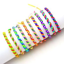 Bohemian Boho Bracelet Women Jewellery Rainbow Handmade Cord Braided String Friendship Bracelets for women202V