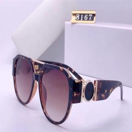 Glasses Sunglasses 8167 Black Gold Grey Lens Geometric Oversized Men Women Sunglasses New with tags Oversized Oval Womens Sunglass252E