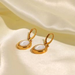 Dangle Earrings Trendy Simple Golden Color Hoop For Women Girls Circle Round Minimalist Party Shape Jewelry Gifts