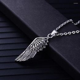 Pendant Necklaces Retro Mens Feather Stainless Steel Hip Hop Jewellery For Neck Necklace Gifts Male Accessories
