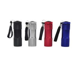 Aluminium Alloy Portable UV Flashlight Violet Light 9 LED 30LM Torch Lamp Mini 4 Colora05311a4804813