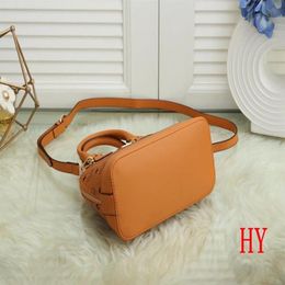 High quality ALMA shell bao women bags handbag leather flower Embossed shoulder bags crossbody Messenger handbags with lock strap 305H