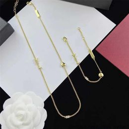 Designer Heart Bracelets Necklace Pendants For Womens Fashion Diamonds Gold Chain Bracelet Silver Necklace Jewelry Set Mens Luxury197k