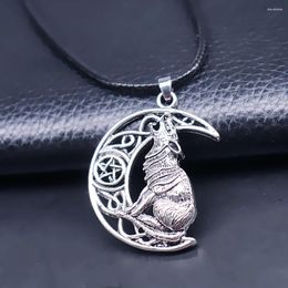 Pendant Necklaces Fashion Nordic Mythical Animal Wolf Metal Necklace FIT Men's Religion Amulet Jewellery Stainless Steel