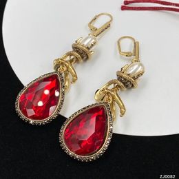 Stud Earrings Fashion Vintage Snake Eagle Claw Pearl Ruby