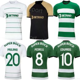 Club 23 24 CP Lisbon Soccer Jersey Mens Sporting 9 GYOKERES 20 PAULINHO 10 EDWARDS 8 GONCALVES 11 SANTOS 26 DIOMANDE 47 ESGAIO 5 MORITA Football Shirt Kits Uniform