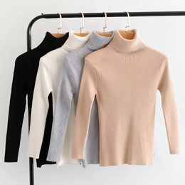 Pullover Kids Sweaters Autumn Baby Boys Girls Turtleneck Sweaters Sweater Kids Winter Knitted Bottoming Boys Sweaters Vetement Enfant 231215