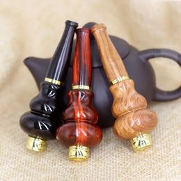 Increased Gourd Cigarette Holder Traditional Solid Wood Cigarette Holder Philtre Old Cigarette Holder Bucket Clearing Lung Smoking Set Double Section New