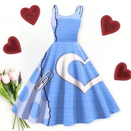 Casual Dresses Sleeveless Party Club Women Valentine Day Dress Loose Fashion Vintage A Line Streetwear Female Vestidos