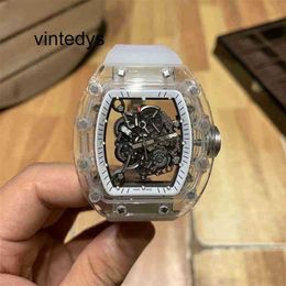 Movement watch Wrist rm055 Mechanical Leisure cool Crystal Case Tape Trend Swiss Movement 2023 New Style