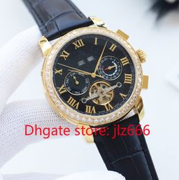 Men's watch mechanical watch luxury design PP fully automatic mechanical movement waterproof tourbillon sapphire mirror, stainless steel dial,za