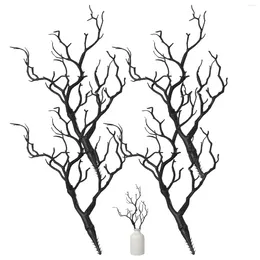 Decorative Flowers Artificial Plastic Dried Antlers Tree Branches Plant Twigs Dark Witch DIY Headband Accessories Wedding Party Xmas Decor