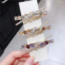 Delicated Glittering Rhinestone Hair Clips Women Luxury Fashion Street Bangs Hairpin Barrettes Party Accessories 3 Colors