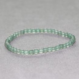 MG0030 Whole Green Aventurine Bracelet 4 mm Mini Gemstone Bracelet Women's Yoga Mala Beads Balance Jewelry2616