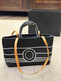 Luxury Designer Tote Bag Women Handbag Denim Stripe Large Capacity Shoulder Bags Shopping Purse Casual Tote Handbag