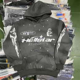 Men's Hoodies Sweatshirts Hellstar Hoodie High Street Printed Brushed Men's And Women's Sports Oversized Hoodie T231215
