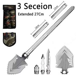 Spade Shovel MultiFunction Folding Military 63cm Outdoor Survival Garden Tools Camping Fold Multifunct Tactical 231215