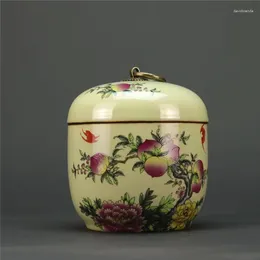 Jewelry Pouches Pastel Wealth Longevity Tea Pot Porcelain Classical Study Decoration Antique Collection Organizer