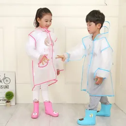 Raincoats Kids Children Raincoat Waterproof Poncho Bright Transparent Kindergarten School Student Rainsuit Protective Covers